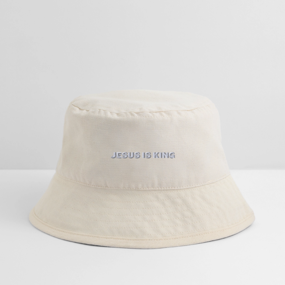 JESUS IS KING Bucket Hat - Naturweiß