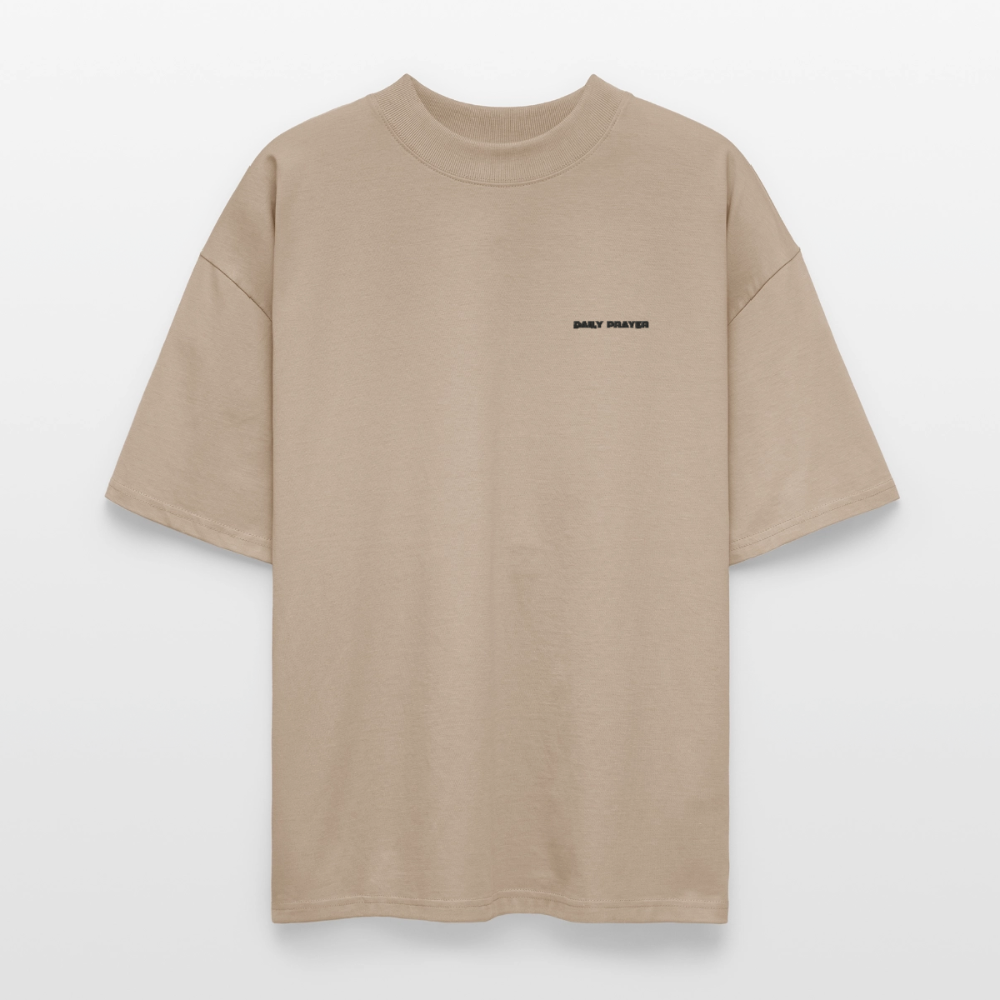 DAILY PRAYER Boxy Tee Day - Steingrau